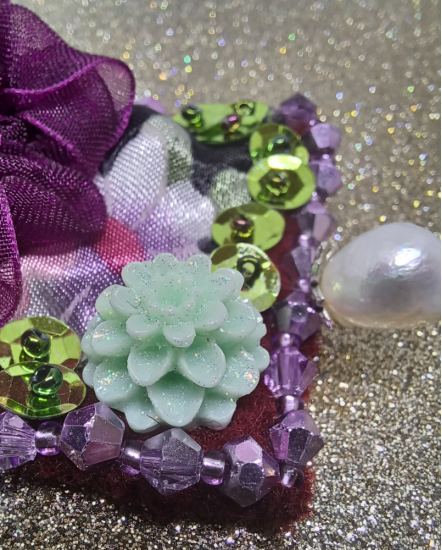 Šité dizajnové náušnice "Jesenná blaženosť"